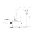 Gracia sink cock with flange 1