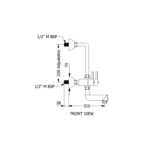 Gracia Wall mixer L bend 1