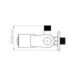 Mars Angle Cock 2 in 1 with Flange & Silicon Seal