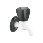 Bib Cock Cascade 90°with Flange Black