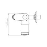 Mars Bib Cock 2 in 1 with Flange & Silicon Seal