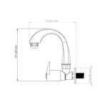 Mars Sink Cock with Flange & Silicon Seal