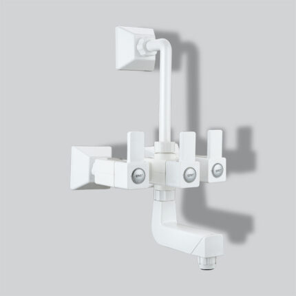 Wall Mixer with 'L' bend with 3 in 1 DIY Key & Silicon Seal White