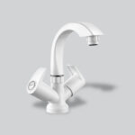 Mars White Centre Hole Basin Mixer