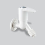 Mars White Nozzle Bib Cock with Flange & Silicon Seal