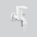 Mars White Garden Tap with Flange & Silicon Seal