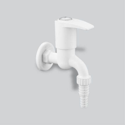 Mars White Garden Tap with Flange & Silicon Seal