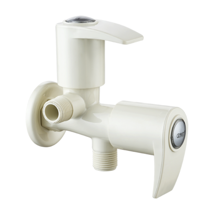 Mars Ivory Angle Cock 2 in 1 with Flange & Silicon Seal