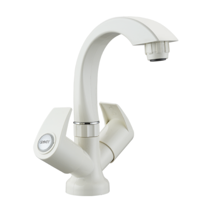 Mars Ivory Centre Hole Basin Mixer