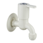 Bib Cock with Flange & Silicon Seal Ivory