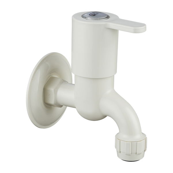 Bib Cock with Flange & Silicon Seal Ivory