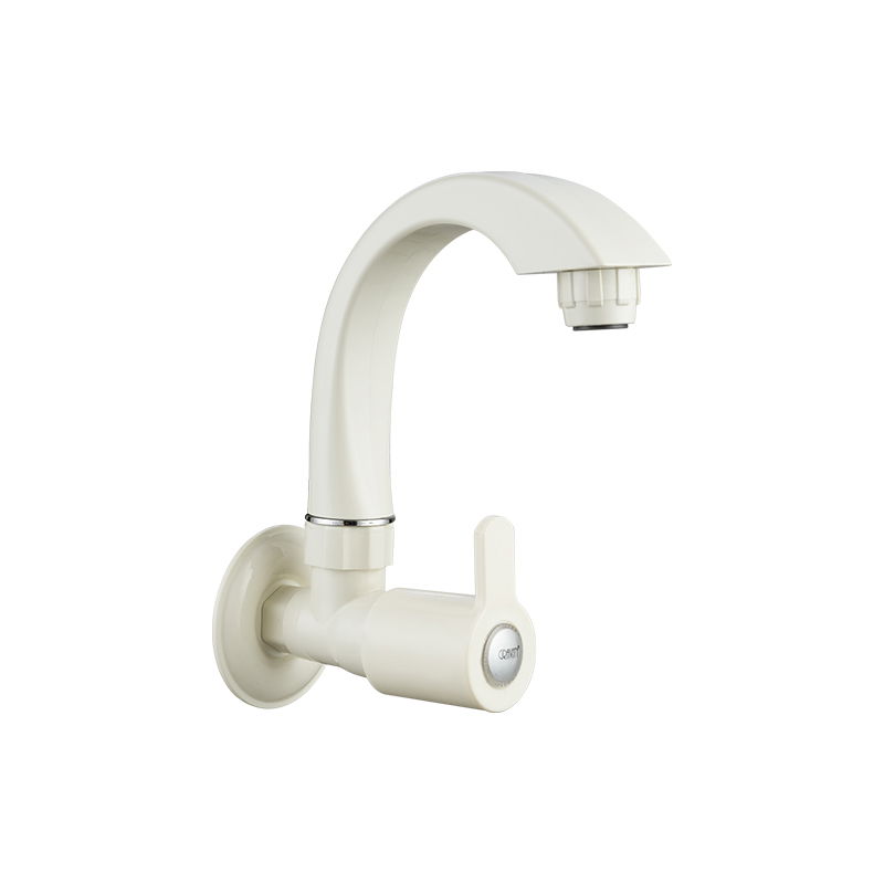 Sink Cock with Flange Ivory