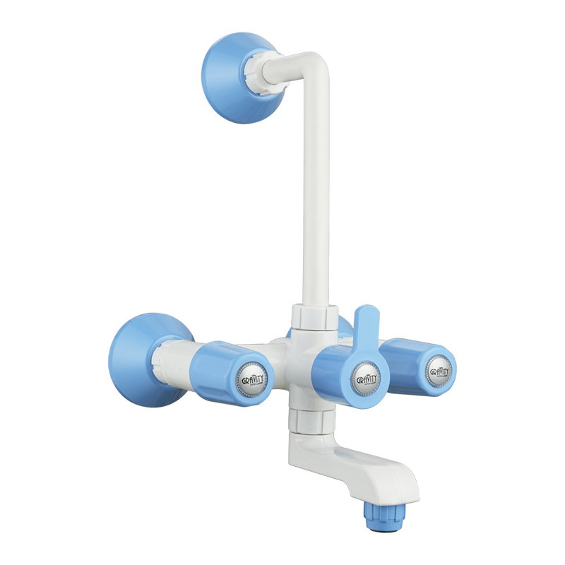 Wall Mixer with ‘L’ Bend Blue Wall Mixer with ‘L’ Bend Blue