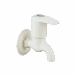 Bib Cock Cascade 90°with Flange Ivory