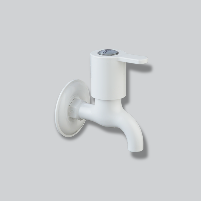 Bib Cock Cascade 90°with Flange White Bib Cock Cascade 90°with Flange White