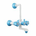 Wall Mixer with ‘L’ Bend with 3 in 1 DIY Key & Silicon Seal Blue