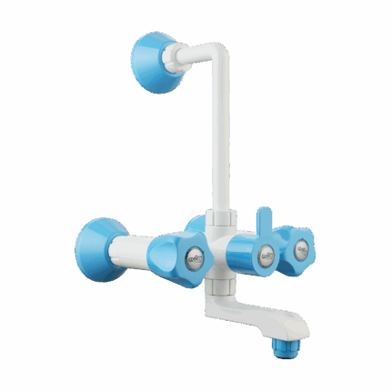 Wall Mixer with ‘L’ Bend with 3 in 1 DIY Key & Silicon Seal Blue