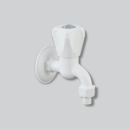 Washing Machine Tap with 4 Connectors White