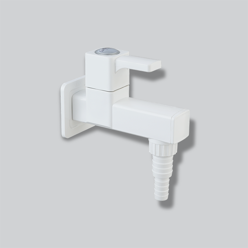 Washing Machine Tap with 4 Connectors White Washing Machine Tap with 4 Connectors White