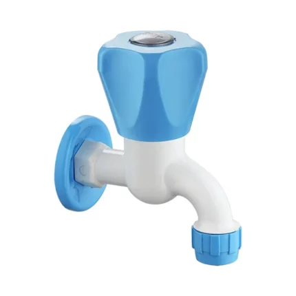 Bib Cock With Flange Blue