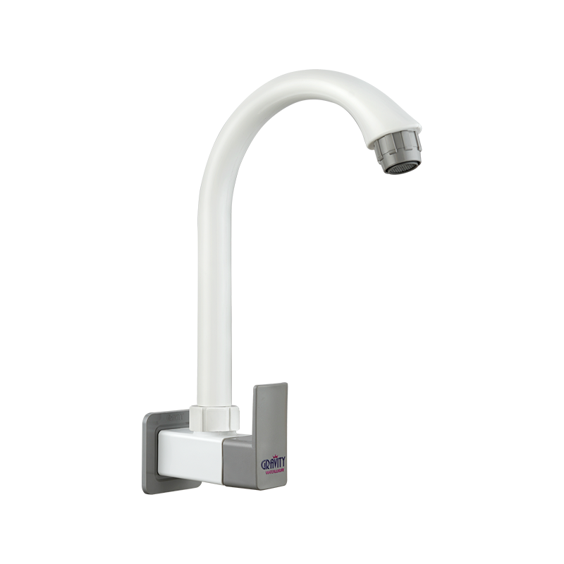 Venus Grey Sink Cock Long Spout with Flange & Silicon Seal